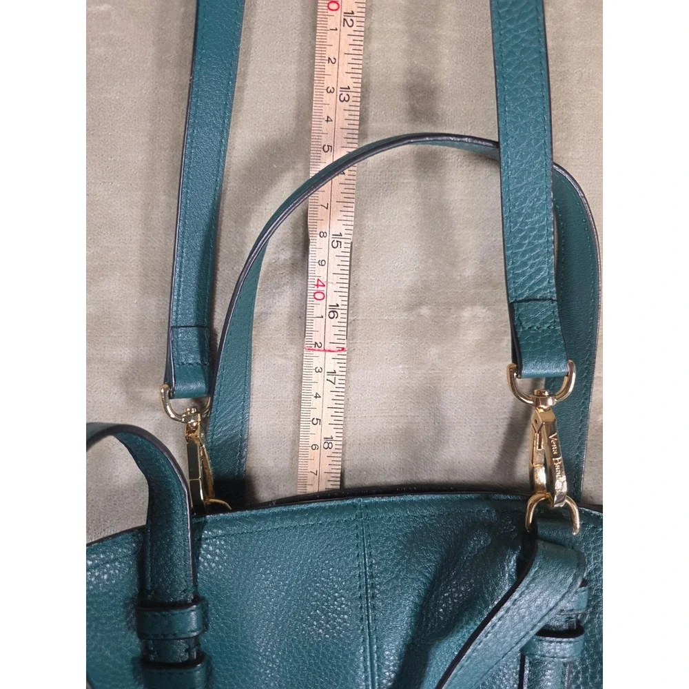 Vera‎ Bradley Pebbled Leather Diana Sycamore Teal Satchel Crossbody Handbag
